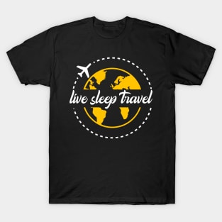 Live Sleep Travel Repeat T-Shirt